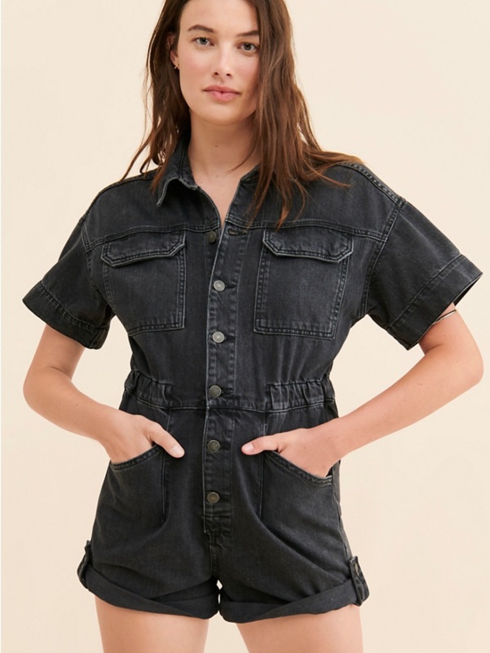 We The Free Marci Cuffed Shortalls